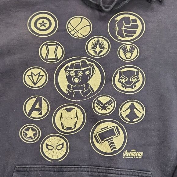 Marvel Avengers Inginity War Emblems Hoodie L - Picture 2 of 8